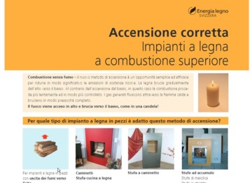 Accensione corretta a combustione superiore